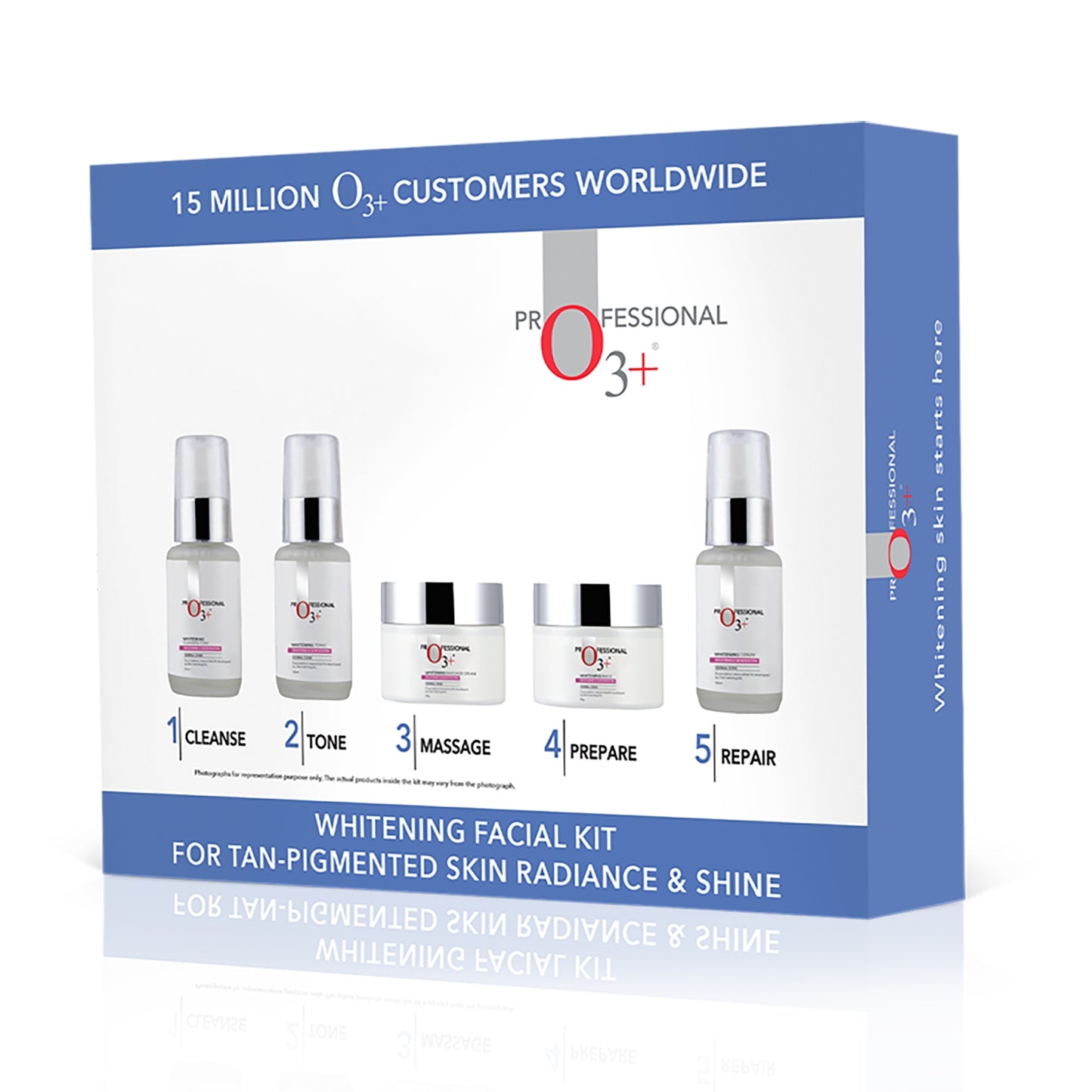 O3+ Tan-Pigmented Whitening Facial Kit