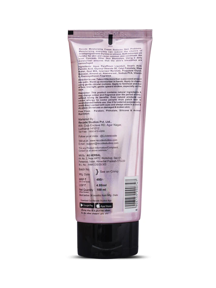 Recode Moisturizer With Goat Milk in Tube - 100ml